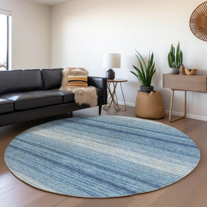 Homeroots 3' Brown And Beige Abstract Washable Area Rug For Indoor And Outdoor Use – Durable And Stylish 8' Round Polyester 599942