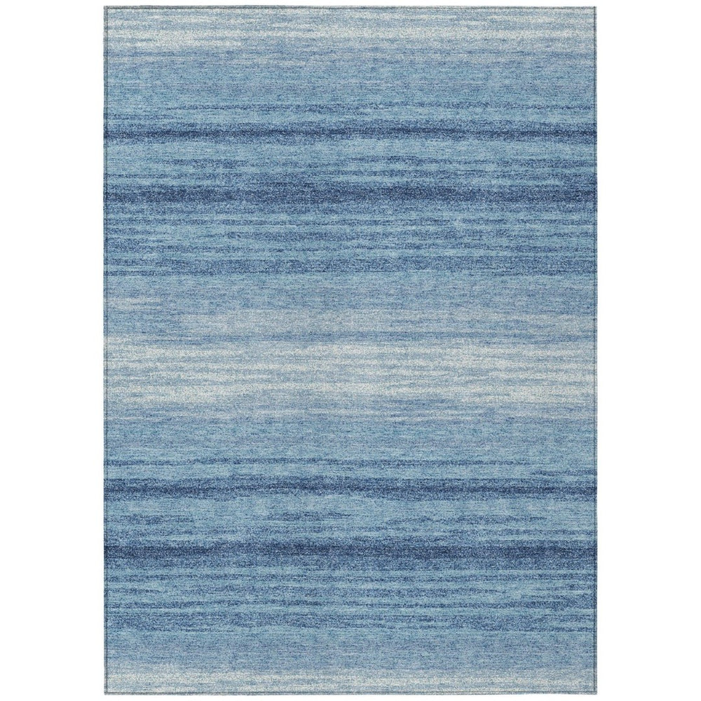 HomeRoots 9' X 12' Blue And Ivory Abstract Area Rug - Stylish, Durable, Washable for Indoor & Outdoor Spaces 599944
