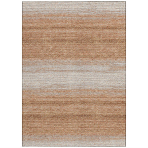 Homeroots 3' Brown And Beige Abstract Washable Area Rug For Indoor And Outdoor Use – Durable And Stylish 5' X 8' Polyester 599947