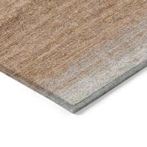 Homeroots 3' Brown And Beige Abstract Washable Area Rug For Indoor And Outdoor Use – Durable And Stylish 8' X 10' Polyester 599949