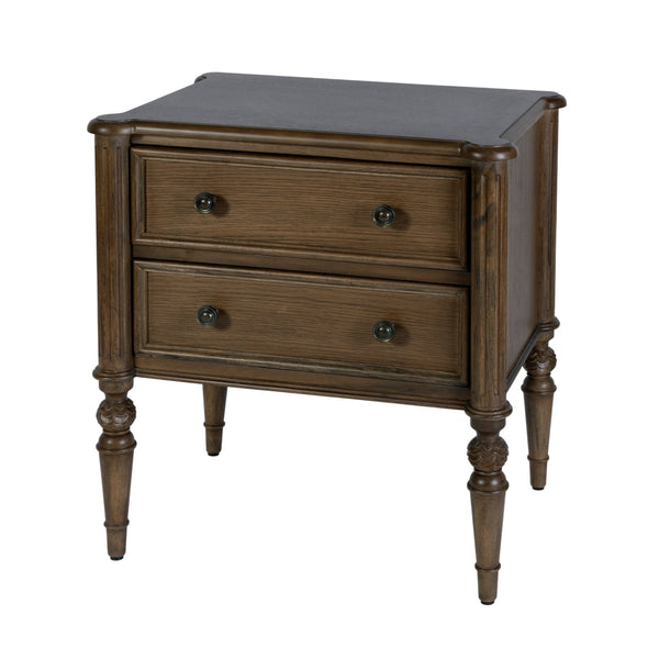 Butler Specialty Butler Ginny 25 in. Rectangular 2-Drawer Accent Chest with Turned Legs, Neutral Finish, Compact Storage Walnut 5999513