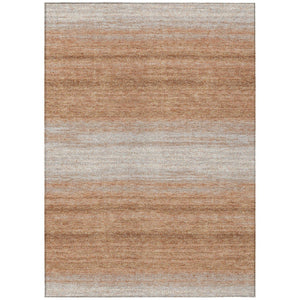 HomeRoots 5' Copper and Beige Abstract Area Rug - Stylish, Washable, Indoor-Outdoor Durability for Any Space 10' X 14' 599951