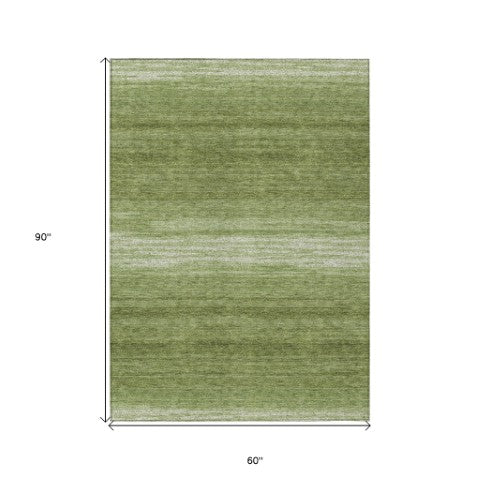 Homeroots 3' Brown And Beige Abstract Washable Area Rug For Indoor And Outdoor Use – Durable And Stylish 5' X 8' Polyester 599953
