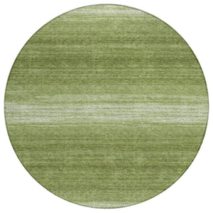 HomeRoots 5' Green and Ivory Abstract Area Rug – Durable, Washable Design for Indoor and Outdoor Spaces 8' Round 599954