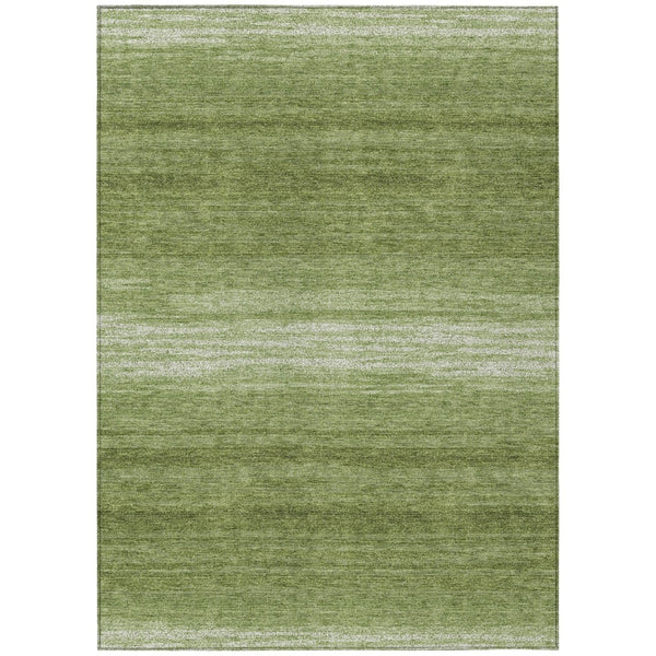 HomeRoots 9' X 12' Green And Ivory Abstract Indoor Outdoor Area Rug - Washable, Durable, Modern Style for Any Space 599956