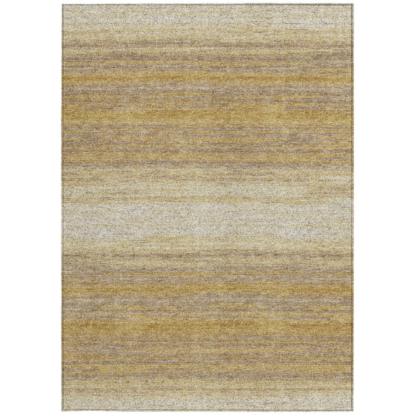 Homeroots 3' Brown And Beige Abstract Washable Area Rug For Indoor And Outdoor Use – Durable And Stylish 3' X 5' Polyester 599958