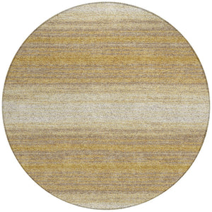 Homeroots 3' Brown And Beige Abstract Washable Area Rug For Indoor And Outdoor Use – Durable And Stylish 8' Round Polyester 599960