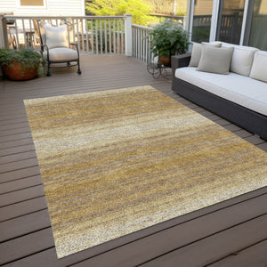Homeroots 3' Brown And Beige Abstract Washable Area Rug For Indoor And Outdoor Use – Durable And Stylish 8' X 10' Polyester 599961