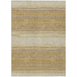 HomeRoots 9' Gold and Beige Abstract Indoor Outdoor Area Rug - Durable, Washable, Stylish for Any Space 599962
