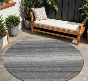 Homeroots 3' Brown And Beige Abstract Washable Area Rug For Indoor And Outdoor Use – Durable And Stylish 8' Round Polyester 599966