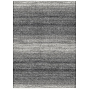 HomeRoots 5' Gray and Charcoal Abstract Area Rug - Stylish, Washable, Indoor/Outdoor Durable Design for Any Space 8' X 10' 599967