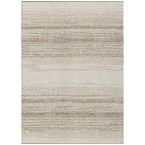 HomeRoots 5' Ivory and Beige Abstract Area Rug - Stylish, Washable, Durable for Indoor/Outdoor High-Traffic Use 5' X 8' 599971