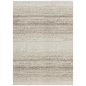 Homeroots 3' Brown And Beige Abstract Washable Area Rug For Indoor And Outdoor Use – Durable And Stylish 9' X 12' Polyester 599974