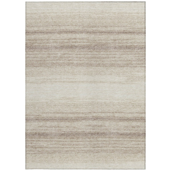 Homeroots 3' Brown And Beige Abstract Washable Area Rug For Indoor And Outdoor Use – Durable And Stylish 9' X 12' Polyester 599974