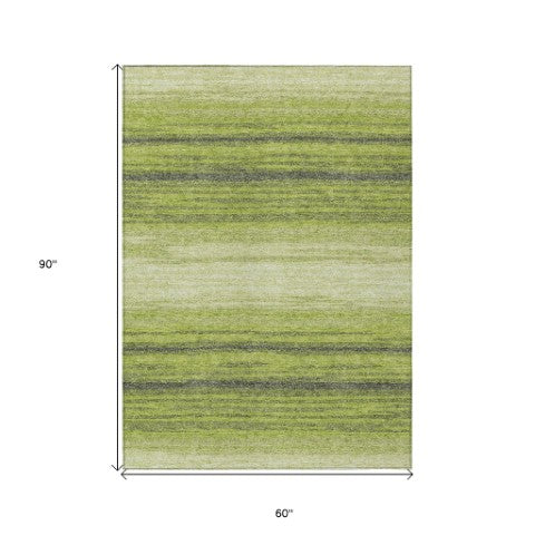 Homeroots 3' Brown And Beige Abstract Washable Area Rug For Indoor And Outdoor Use – Durable And Stylish 5' X 8' Polyester 599977