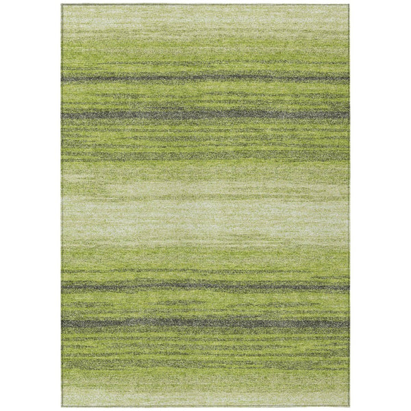 HomeRoots 5' Vibrant Lime Green Abstract Area Rug - Durable, Machine-Washable Indoor/Outdoor Design for All Spaces 5' X 8' 599977