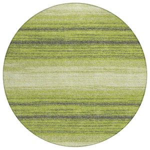 HomeRoots 5' Vibrant Lime Green Abstract Area Rug - Durable, Machine-Washable Indoor/Outdoor Design for All Spaces 8' Round 599978