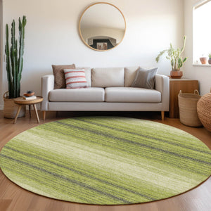Homeroots 3' Brown And Beige Abstract Washable Area Rug For Indoor And Outdoor Use – Durable And Stylish 8' Round Polyester 599978