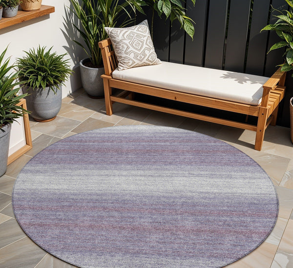 Homeroots 3' Brown And Beige Abstract Washable Area Rug For Indoor And Outdoor Use – Durable And Stylish 8' Round Polyester 599984
