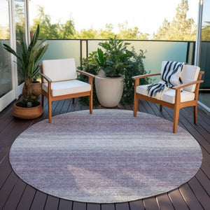 Homeroots 3' Brown And Beige Abstract Washable Area Rug For Indoor And Outdoor Use – Durable And Stylish 8' Round Polyester 599984