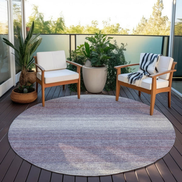 Homeroots 3' Brown And Beige Abstract Washable Area Rug For Indoor And Outdoor Use – Durable And Stylish 8' Round Polyester 599984