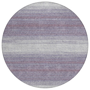 HomeRoots 5' Stylish Lavender and Ivory Abstract Area Rug - Durable, Washable, Indoor/Outdoor Decor Solution 8' Round 599984