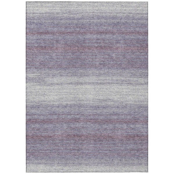 HomeRoots 9' X 12' Abstract Lavender and Ivory Area Rug - Washable, Stylish, Durable for Indoor & Outdoor Use 599986