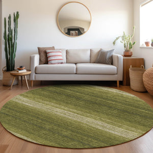 Homeroots 3' Brown And Beige Abstract Washable Area Rug For Indoor And Outdoor Use – Durable And Stylish 8' Round Polyester 599990