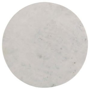 English Elm Preston Genuine Marble Round Coffee and End Table Set for Contemporary Living Rooms B062S01407