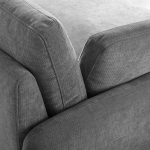 English Elm 50*43" Oversized Chenille Armchair Deep Lounge Seat Modern Minimalist Living Room Chair Gray N723S5042R