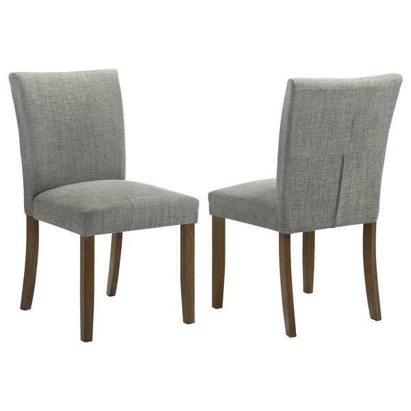 English Elm Conifer Upholstered Dining Side Chair Set of 2 with Curved Back and Squared Legs for Everyday Comfort Grey B062P375408