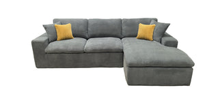 English Elm Coffee-bean Sculpted Sectional Sofa Curved Pod Cushions Corner Living Room Lounge B2748S00127