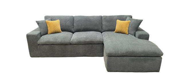 English Elm Coffee-bean Sculpted Sectional Sofa Curved Pod Cushions Corner Living Room Lounge B2748S00127