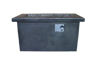 English Elm 24'' Concrete Propane/Natural Gas Outdoor Fire Pit Table with 50,000 BTU, Stainless Steel Burner, Weather-Resistant Charcoal B120P247489