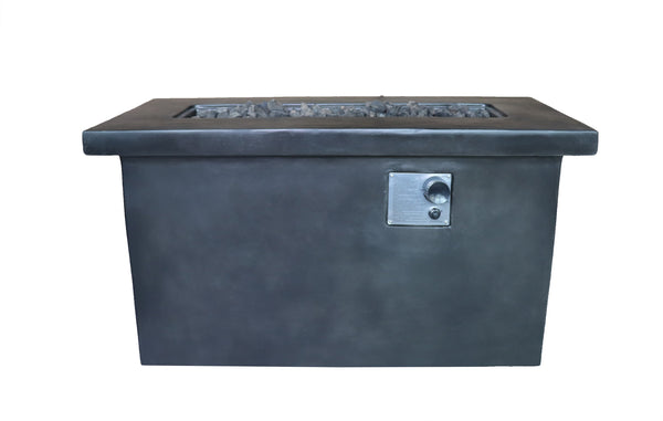 English Elm 24'' Concrete Propane/Natural Gas Outdoor Fire Pit Table with 50,000 BTU, Stainless Steel Burner, Weather-Resistant Charcoal B120P247489