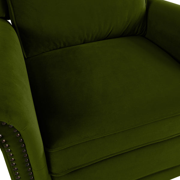 English Elm Christopher Knight Home® - 360° Swivel Recliner Plush Velvet Manual Rocker with Infinite Recline Support for Living Room Comfort Green N763P202666E