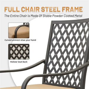 English Elm Outdoor Living Swivels Bar Stools Set For Stylish Garden Relaxation - 360° Comfort In Khaki (2 Chairs) W1859P203846-GIGA