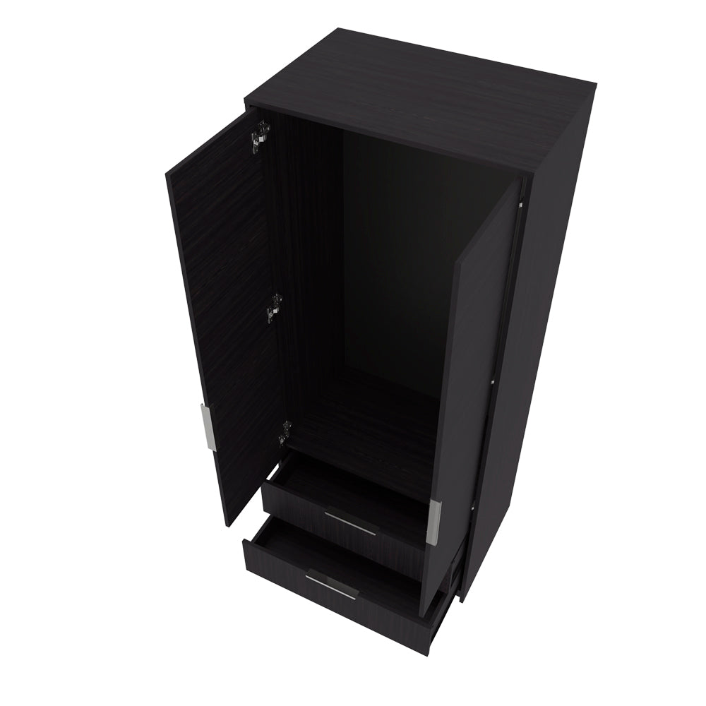 English Elm Trappe Armoire Black - Engineered Wood Wardrobe for Bedrooms, Offices, Walk-In Closets, Durable Stylish Storage B092S00297