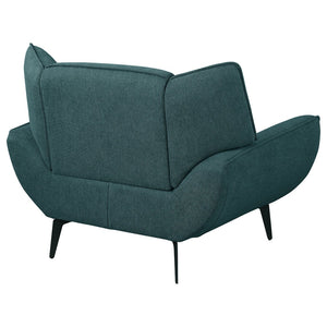 English Elm Grenada Mid-century Wingback Accent Chair with Flared Arms and Tapered Metal Legs B062P440062