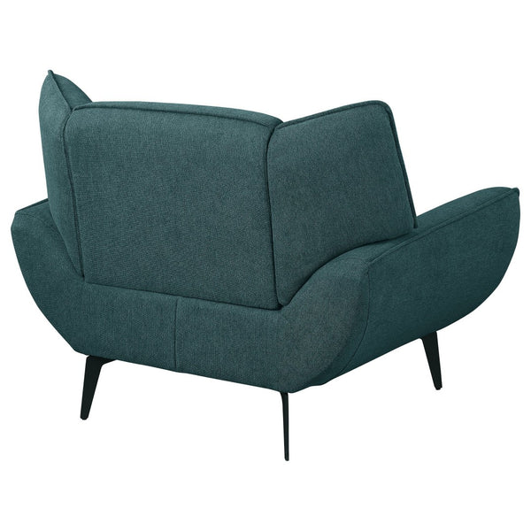 English Elm Grenada Mid-century Wingback Accent Chair with Flared Arms and Tapered Metal Legs B062P440062