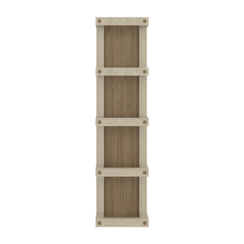 English Elm FM FURNITURE Floating Bathroom Cabinet with Soft-Close Door, Hidden Storage and Open Shelf Multicolor 35.8 L x 10.6 W x 3.1 H B128P387088