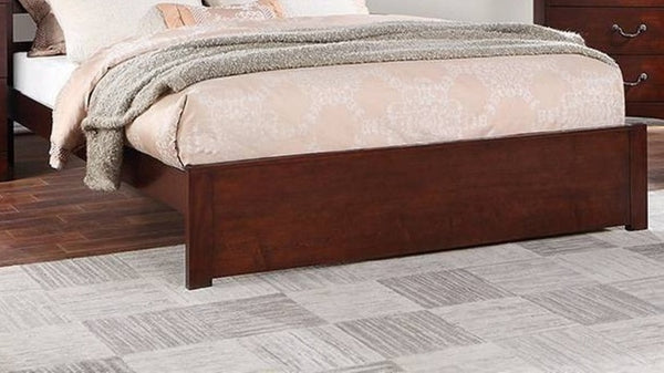 English Elm 1pc California King Bed Cherry Finish Two Panel Headboard Traditional Bedroom Frame B011S02094