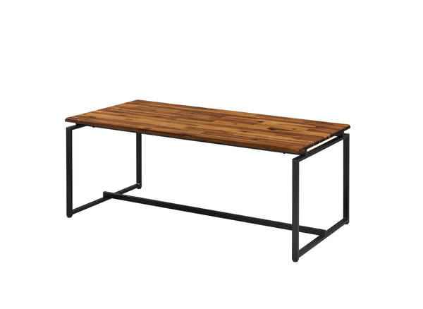 English Elm Jurgen Industrial 3PC Oak Top & Black Metal Sled Base Occasional Tables Set – Rectangular Pack B2726P278182