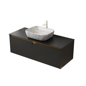 English Elm Ruben 48" Floating Bathroom Vanity With Marble Vessel Sink, Stylish Twill Doors & Durable Design W2615S00324-GIGA