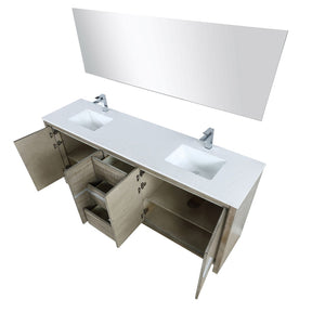 English Elm Rustic Acacia Double Bath Vanity Set With Cultured Marble Top, Chrome Faucet, And Full Mirror B2731S01769-GIGA