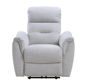 English Elm Eastre Gray Chenille Power Recliner with USB & Type-C, Pocket Coil Comfort, Solid Wood Frame B2726P375949