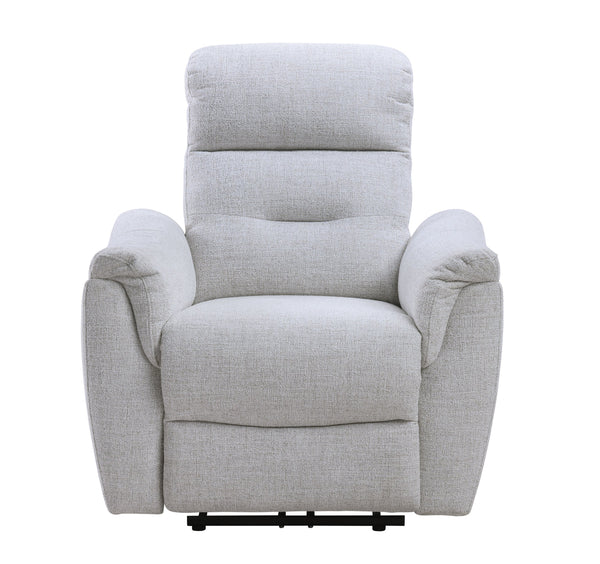 English Elm Eastre Gray Chenille Power Recliner with USB & Type-C, Pocket Coil Comfort, Solid Wood Frame B2726P375949