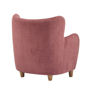 English Elm Christopher Knight Home® - Lucia Velvet Wingback Armchair with Pocket Spring Cushion, Mid-Century Birch Legs, Luxe Comfort Red,Teak 31.5 L x 30.75 W x 30.5 H N776P205426R