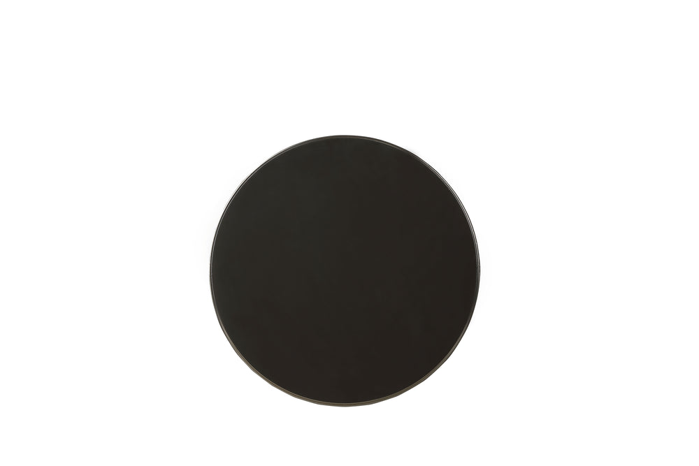 English Elm Black Side Table Cottage-Style Turned Pedestal Accent Table, Solid Wood Black Finish, Compact Charm B062P189133