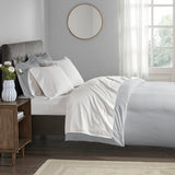 Beautyrest 400 Thread Count Casual Wrinkle Resistant Cotton Sateen Sheet Set BR20-0973 White